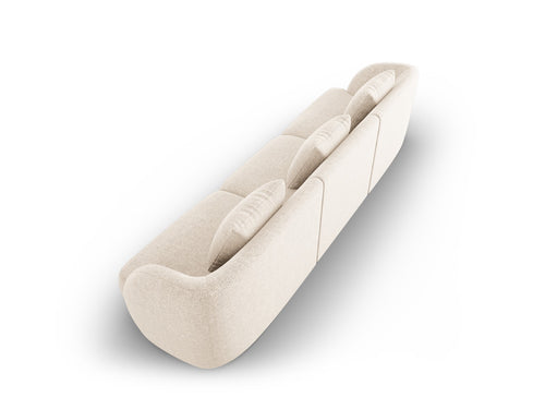 Cosmopolitan Design Bank Tulum 3-zits, chenille, lichtbeige - 90x255x70cm