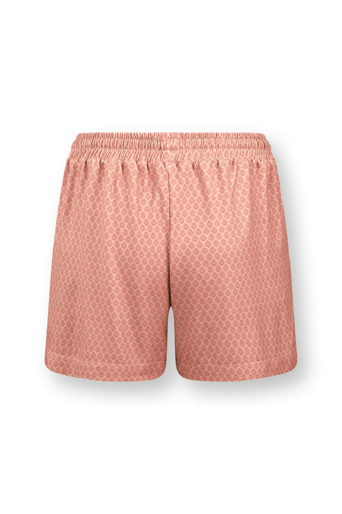 Pip Studio - Bob Pyjama Korte Broek Dames - Thousand Leaves - Roze - XXL - vtwonen shop