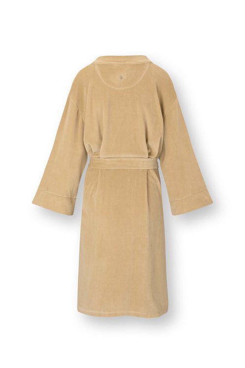 Pip Studio - Naomi Kimono Dames - Velvet - Beige - XXL
