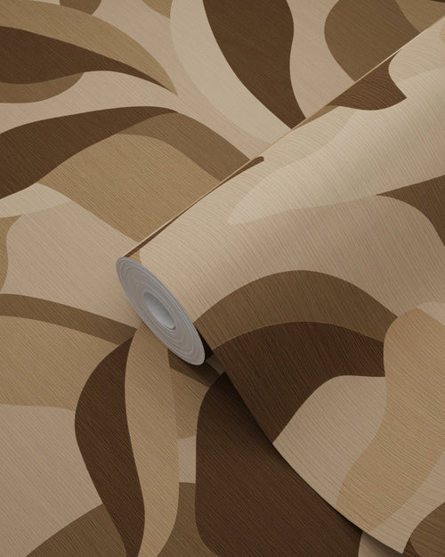 Origin Wallcoverings behang tropische bladeren bruin - 50 x 900 cm - 348064