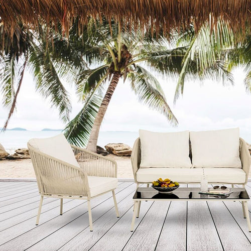 Kare Design Tuinfauteuil Elba creme
