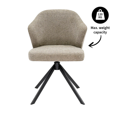 Kick draaistoel Liz - Taupe - vtwonen shop