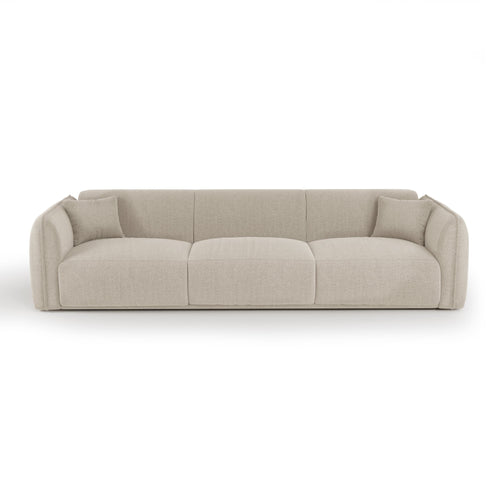 Premium Interiors - Bank LUSH - zacht aanvoelende geweven stof  beige 235cm