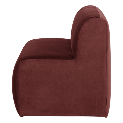 WOOOD eetbank 164cm rugleuning Mojo Base - Velvet - Kastanjebruin - 83x164x76