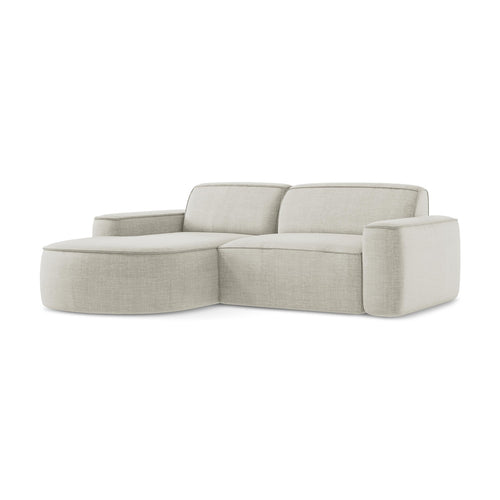 LaMiaSofa hoekbank links Melissa - textuurstof - lichtbeige - 224x166x70