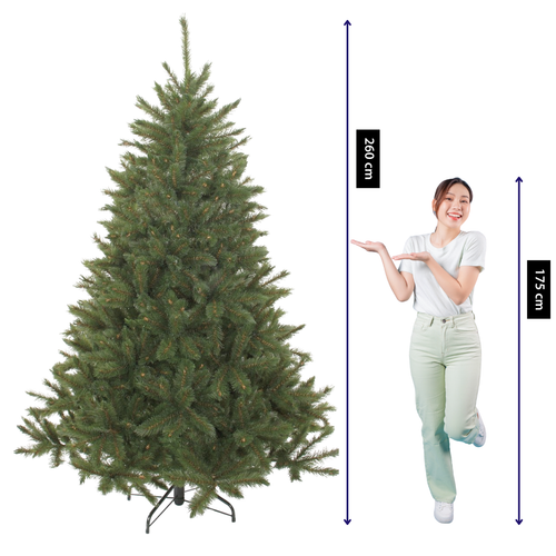 Triumph Tree Bristlecone Kunstkerstboom - Kunstboom met Natuurlijke Uitstraling - Kerstversiering voor Binnenshuis - PVC Hardneedle Afwerking - H260 x