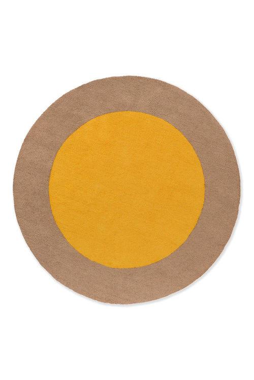 Rond Vloerkleed Brink en Campman Festival Yellow Round 150 cm rond - vtwonen shop