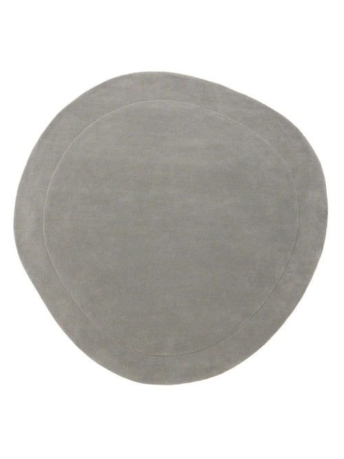 benuta wollen vloerkleed Shape - grijs - ø 200 cm