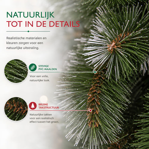 Triumph Tree Pittsburgh Kerstboom - Wit Berijpte Takken met Volle Uitstraling - Kerstversiering voor Binnen - Kunstboom met 940 Takken en Stevige