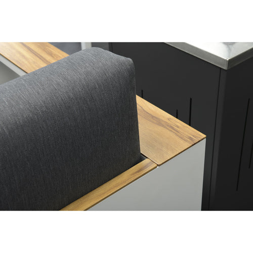 Cube hoek loungeset - 3-delig - mat wit - teak look - reflex black - vtwonen shop