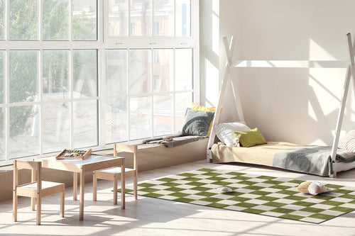 AFK Living vloerkleed Kleine Tegels - voor binnen en buiten - groen - 160 x 230 cm
