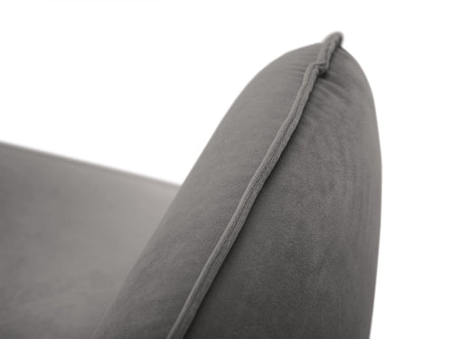 Cosmopolitan Design Bank Vienna 3-zits, flueel, lichtgrijs - 92x200x95cm