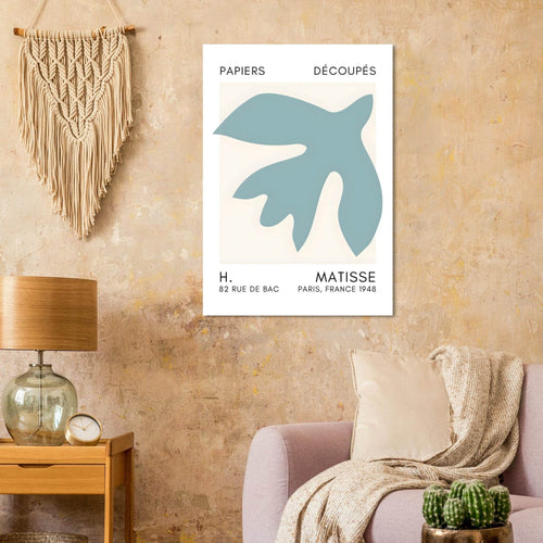 Artfulprints  Matisse – Floating forms turquoise   poster 50x70 cm - vtwonen shop