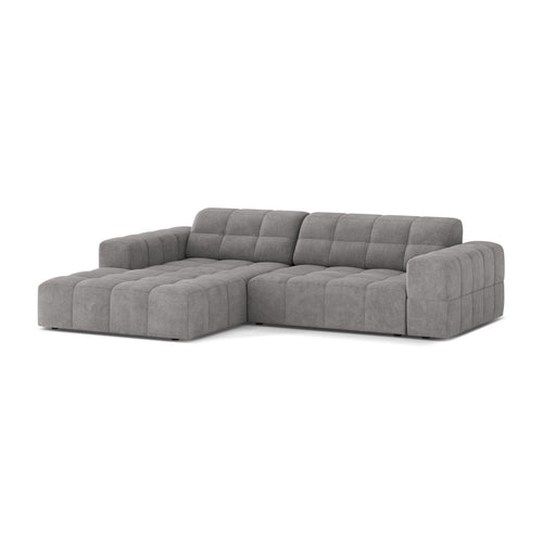 Cosmopolitan Design - Linker hoekbank Chicago 3-zits, chenille lichtgrijs - 167x234x78cm