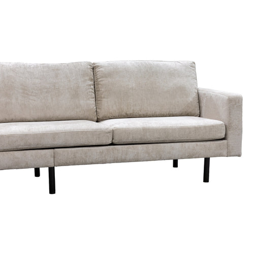 Giga Meubel Bank Florence 4-zits - Stof/Metaal - Taupe