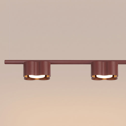 Sollux Lighting Kroonluchter OVIO 4 bordeaux Gx53 - 122x12x208cm