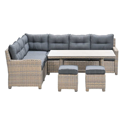 Seagull lounge-diningset - 5-dlg. - links - vintage willow- zwart