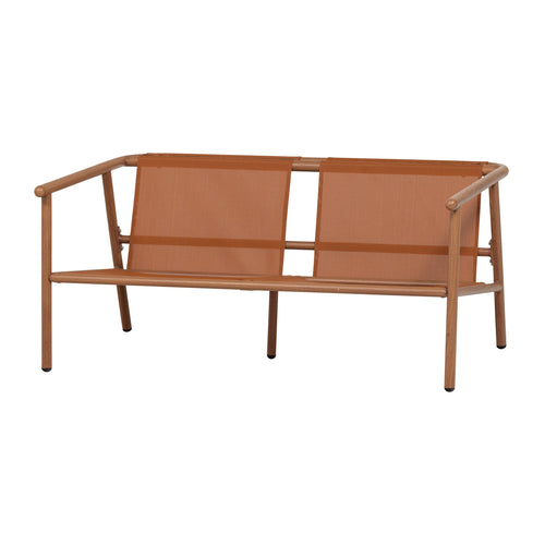WOOOD tuin 2-zits bank & loungestoel Cavero - Aluminium - Terra
