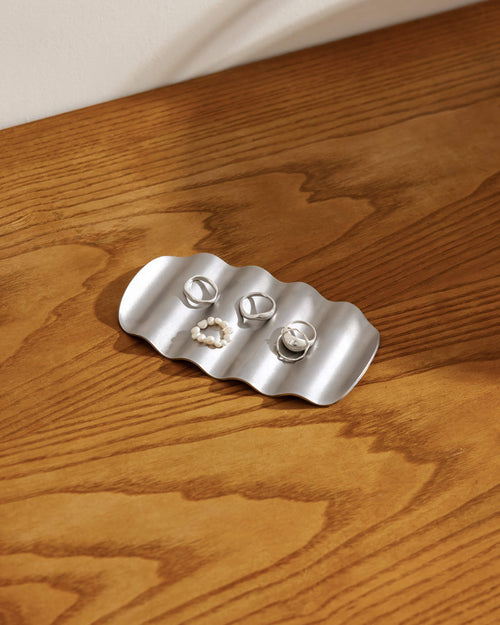 noo.ma Olbi metalen zeephouder roestvrij staal 15,5x9,5x1,5 cm