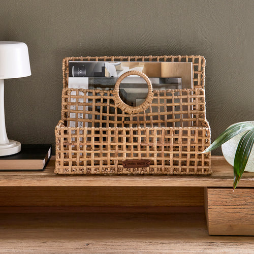 Rivièra Maison Rustic Rattan Sisi Desk Organiser - Rattan Pitriet - Naturel - vtwonen shop