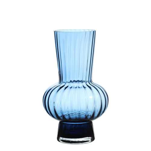 Sia Deco Vaas Decoratief - blauw - glas - H32 - vtwonen shop