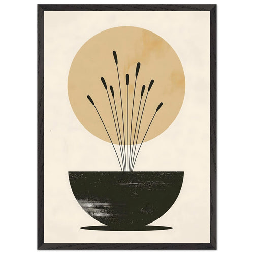Artfulprints Poster met Lijst Boho – Sun bowl   - 50x70 cm - Meerkleurig