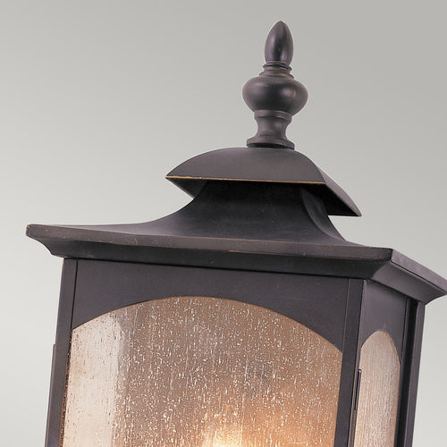Market Square Feiss Outdoor 3-lichts wandlamp olie gewreven brons IP44