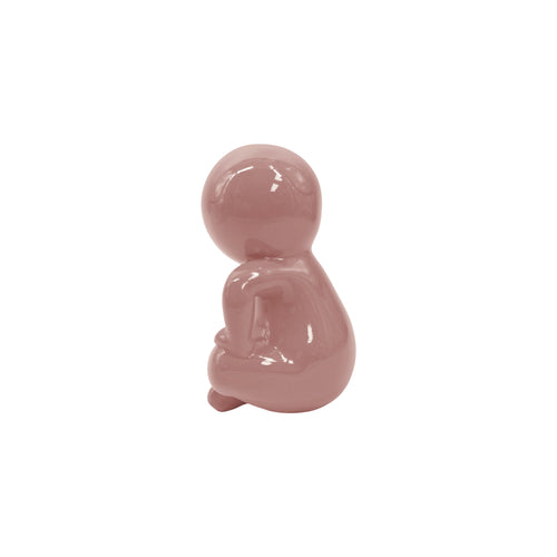 Present Time ornament Amigo Sitting Medium - roze - 11.3x10.2x16.3cm