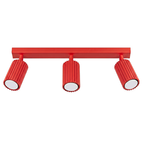 Sollux Lighting Plafondlamp KARBON 3L rood - 45x6,5x16,5cm