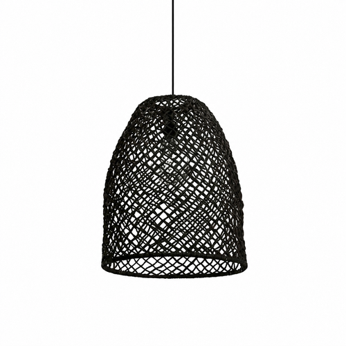 Originalhome Organische lampenkap Abaca zwart - M