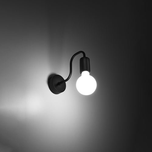 Sollux Lighting Wandlamp VECTOR zwart - 8,5x15,5x20cm