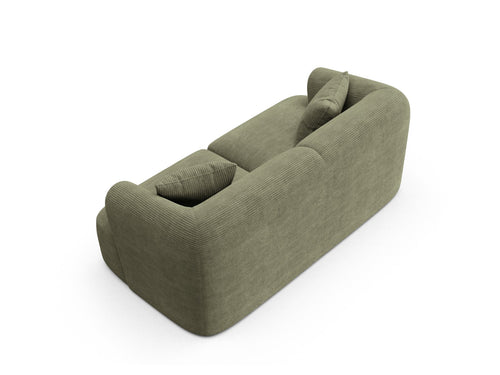 Cosmopolitan Design Modulaire bank Campi 2-zits, ribfluwelen mosgroen - 90x180x70cm