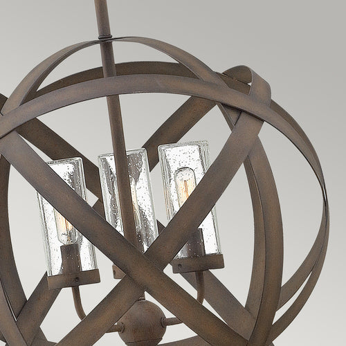 Elstead Carson - 3-lichts hanglamp voor buiten in ijzer IP44, E14