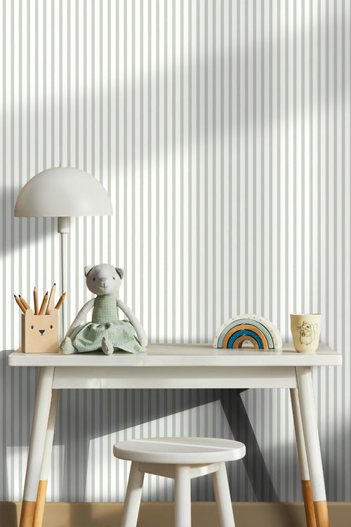 Sanders & Sanders behang geschilderde strepen lichtgroen - 50 x 900 cm - 935402