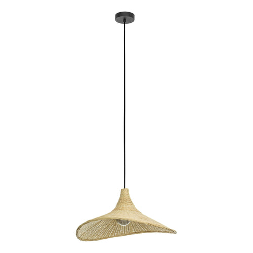 EGLO hanglamp Haxey - e27 - ø 50 cm - zwart/hout - vtwonen shop
