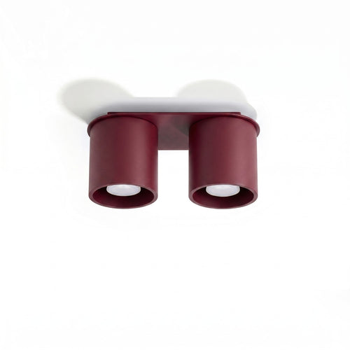 Sollux Lighting Plafondlamp ORBIS 2 bordeaux - 26x10x12cm