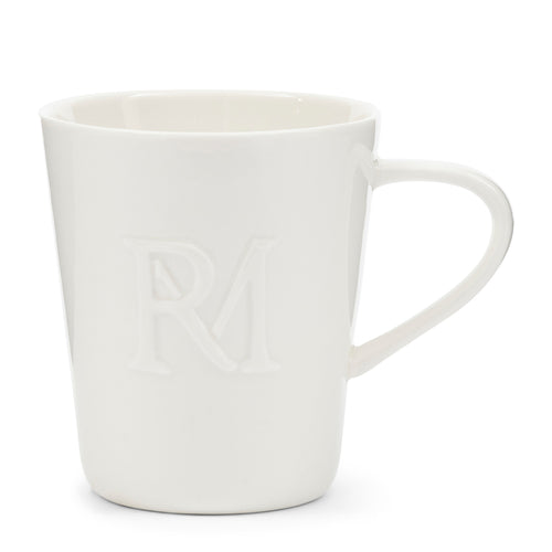 Rivièra Maison RM Monogram Coffee Mug - Porselein - Wit - vtwonen shop