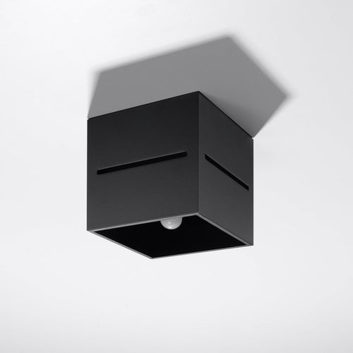Sollux Lighting Plafondlamp LOBO zwart - 10x10x10cm