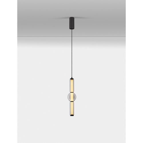 Nova Luce ULON II Slim Hanglamp Plafondlamp Rookgrijs, Mat Zwart Triac Dimbaar LED 15W 825lm 3000K