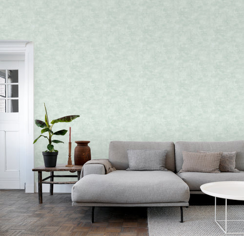 ESTAhome behang betonlook mintgroen - 53 cm x 10.05 m - 138905