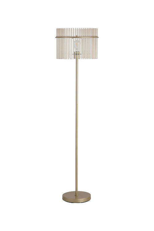 Searchlight vloerlamp Swizzle - 1 lichts - 38  x 152   cm - goud