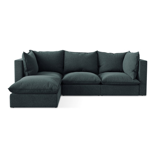 LaMiaSofa hoekbank links Ravenna - velours - marien - 255x165x77