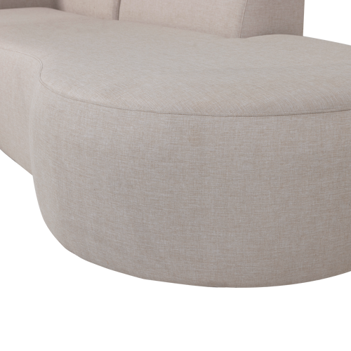 WOOOD loungeset organisch tuin Chios - Aluminium - Naturel - 71x258x168