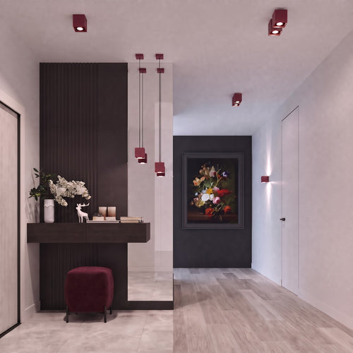 Sollux Lighting Plafondlamp QUAD 1 bordeaux - 10x10x10cm