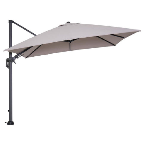 Hawaii parasol - 300x300 cm - carbon black - zand - vtwonen shop