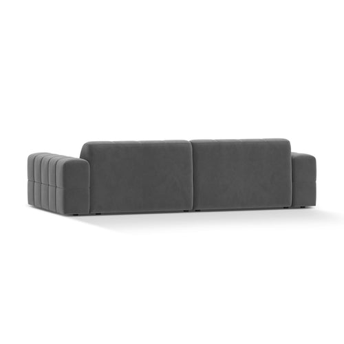 Cosmopolitan Design - Bank Chicago 4-zits, flueel lichtgrijs - 102x252x78cm
