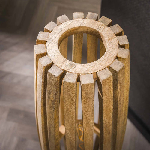 Giga Meubel Vloerlamp Orbit L - Mangohout Naturel - 3-Lichts - 145x28x28cm - vtwonen shop