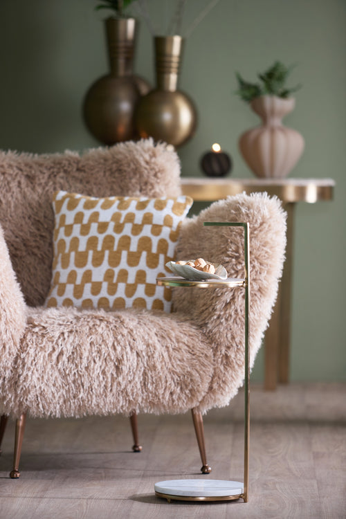 Light & Living bijzettafel LEDA - Ø26x76 cm - wit - vtwonen shop