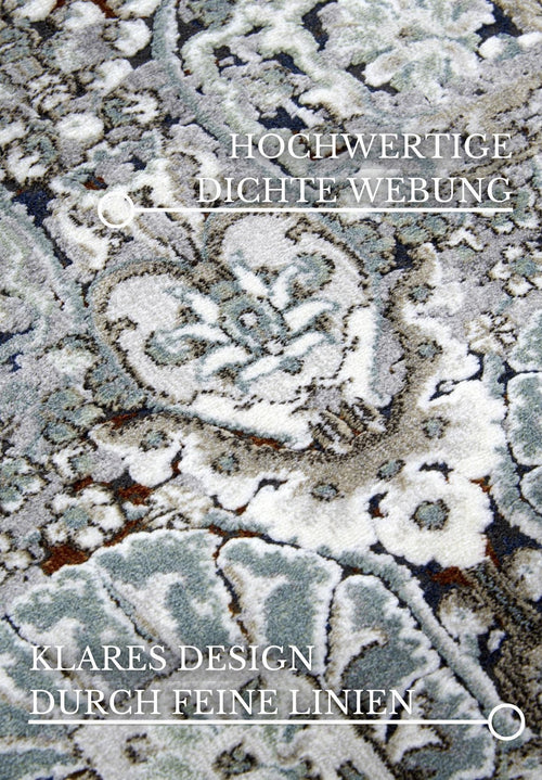 Villeroy & Boch 1809 Shortpile Rug Helen Light Grey Multicolor 190x280 cm