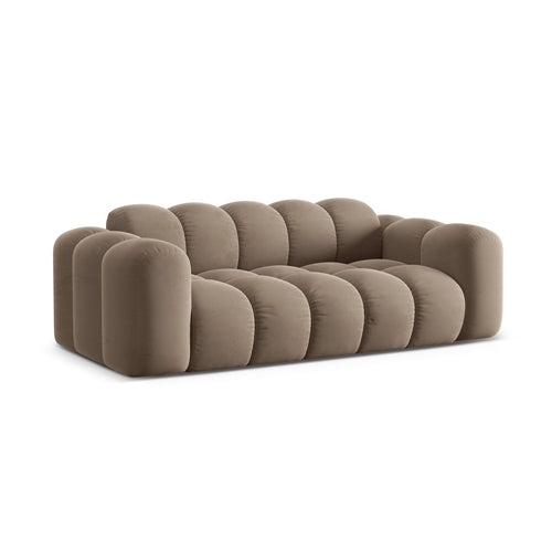 Cosmopolitan Design - Bank Treno 3-zits, flueel cappuccino - 94x210x70cm